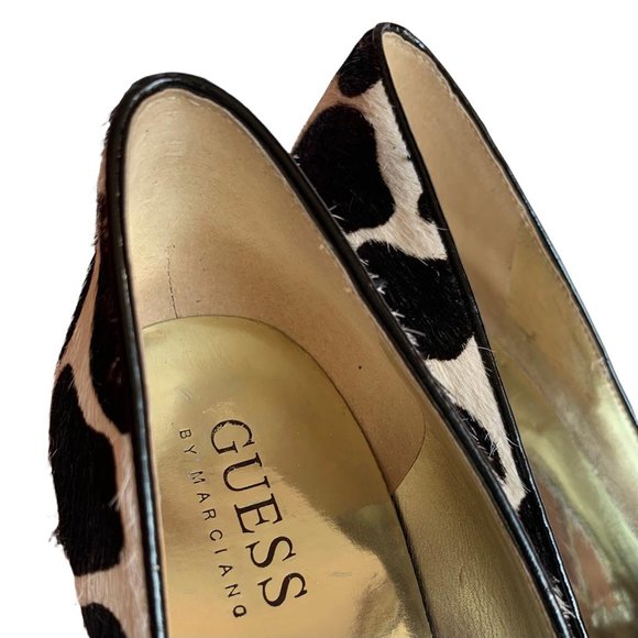 Guess by Marciano Pony Hair Platform Heels | 5 1/2 M | Black & White - Picture 7 of 14